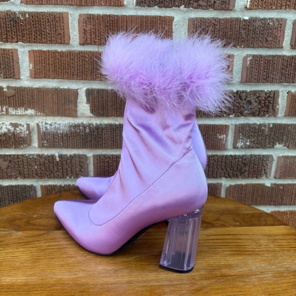 Dolls Kill x Sugar Thrillz Luv Me or Hate Me Lilac Bootie Women’s Size 11 - Picture 3 of 7
